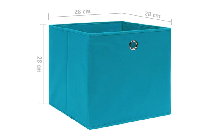 Säilytyslaatikot 10 kpl kuitukangas 28x28x28 cm vaaleansinin - Sininen - Säilytyslaatikko - Laatikko