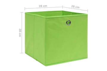 Säilytyslaatikot 10 kpl kuitukangas 28x28x28 cm vihreä - Vihreä - Säilytys - Piensäilytys - Säilytyslaatikko