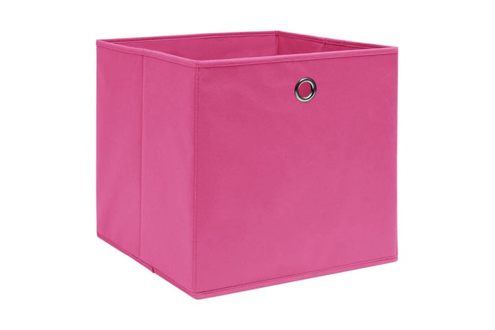 Säilytyslaatikot 10 kpl kuitukangas 28x28x28 cm pinkki - Pinkki - Laatikko - Säilytyslaatikko