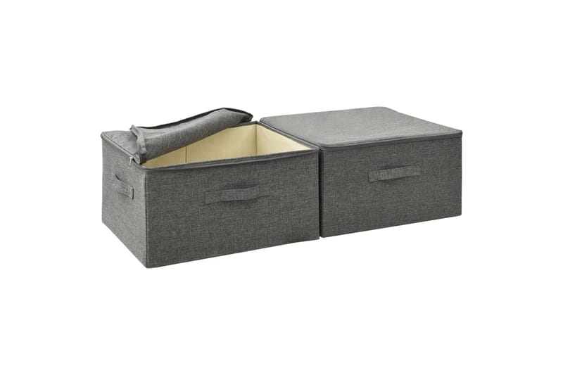 Säilytyslaatikot 2 kpl kangas 43x34x23 cm antrasiitti - Antrasiitti - Säilytys - Piensäilytys - Säilytyslaatikko