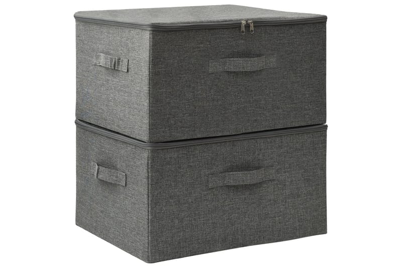 Säilytyslaatikot 2 kpl kangas 43x34x23 cm antrasiitti - Antrasiitti - Säilytys - Piensäilytys - Säilytyslaatikko