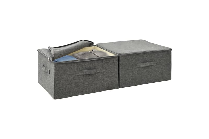 Säilytyslaatikot 2 kpl kangas 43x34x23 cm antrasiitti - Antrasiitti - Säilytys - Piensäilytys - Säilytyslaatikko