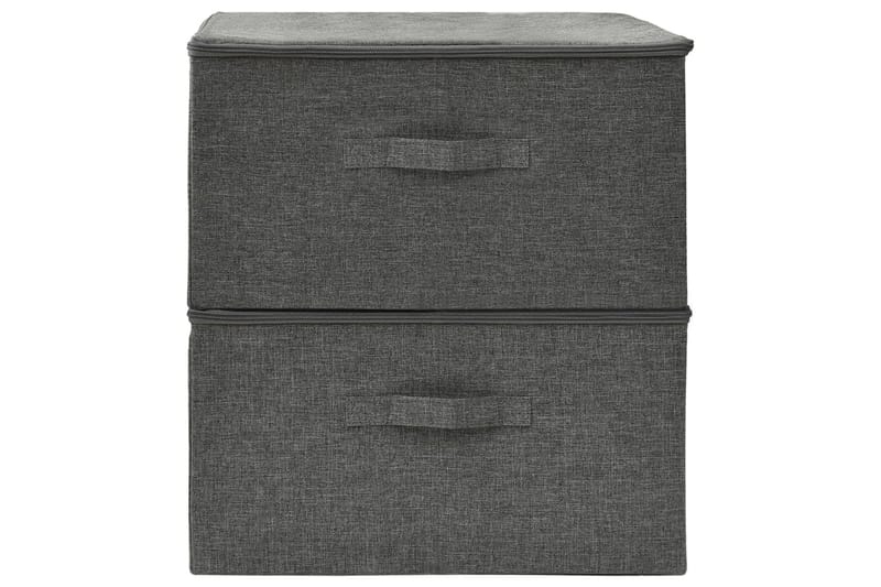 Säilytyslaatikot 2 kpl kangas 43x34x23 cm antrasiitti - Antrasiitti - Säilytys - Piensäilytys - Säilytyslaatikko