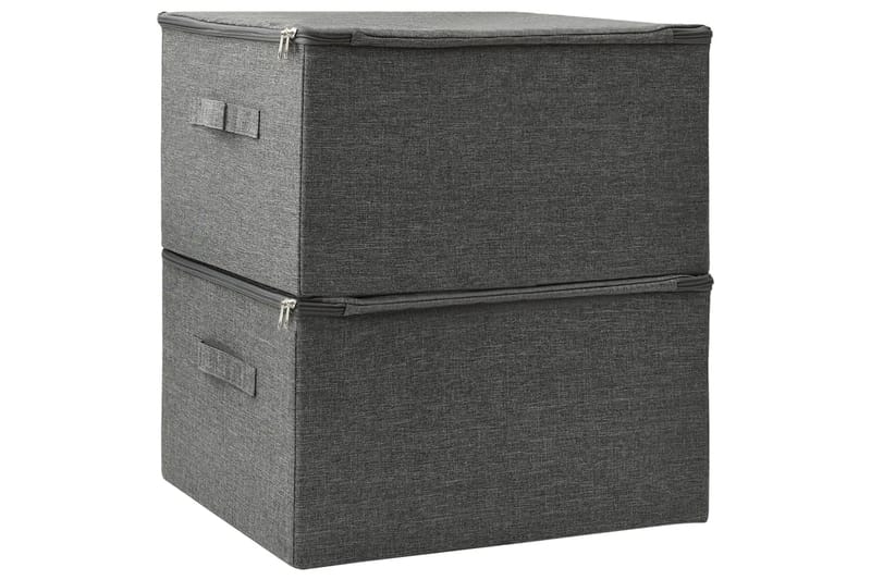Säilytyslaatikot 2 kpl kangas 43x34x23 cm antrasiitti - Antrasiitti - Säilytys - Piensäilytys - Säilytyslaatikko