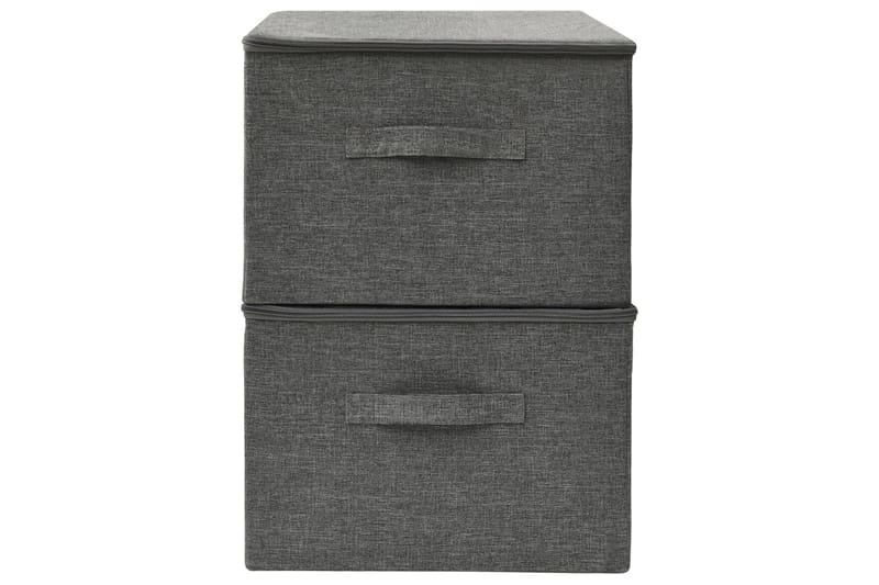 Säilytyslaatikot 2 kpl kangas 43x34x23 cm antrasiitti - Antrasiitti - Säilytys - Piensäilytys - Säilytyslaatikko