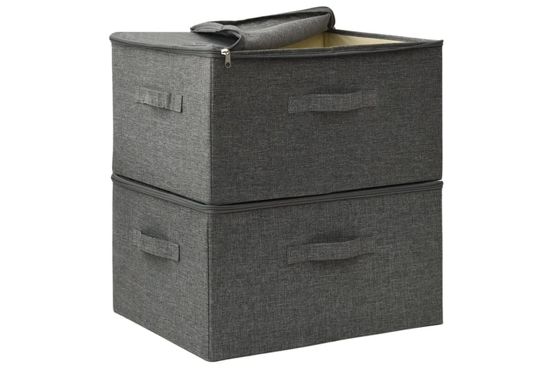Säilytyslaatikot 2 kpl kangas 43x34x23 cm antrasiitti - Antrasiitti - Säilytys - Piensäilytys - Säilytyslaatikko