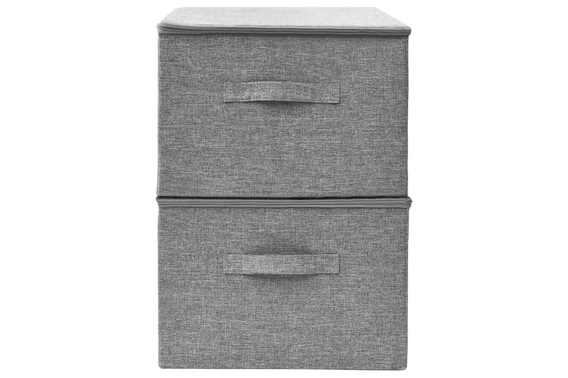 Säilytyslaatikot 2 kpl kangas 43x34x23 cm harmaa - Harmaa - Säilytys - Piensäilytys - Säilytyslaatikko