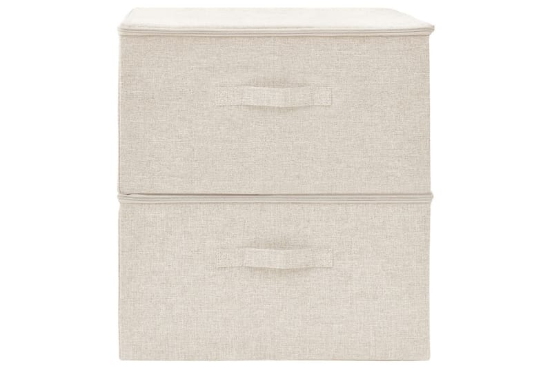 Säilytyslaatikot 2 kpl kangas 43x34x23 cm kerma - Kerma - Säilytys - Piensäilytys - Säilytyslaatikko
