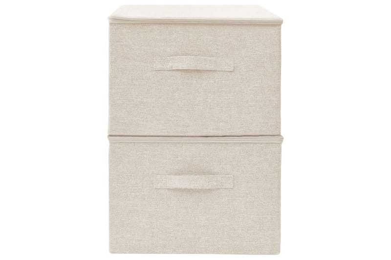 Säilytyslaatikot 2 kpl kangas 43x34x23 cm kerma - Kerma - Säilytys - Piensäilytys - Säilytyslaatikko