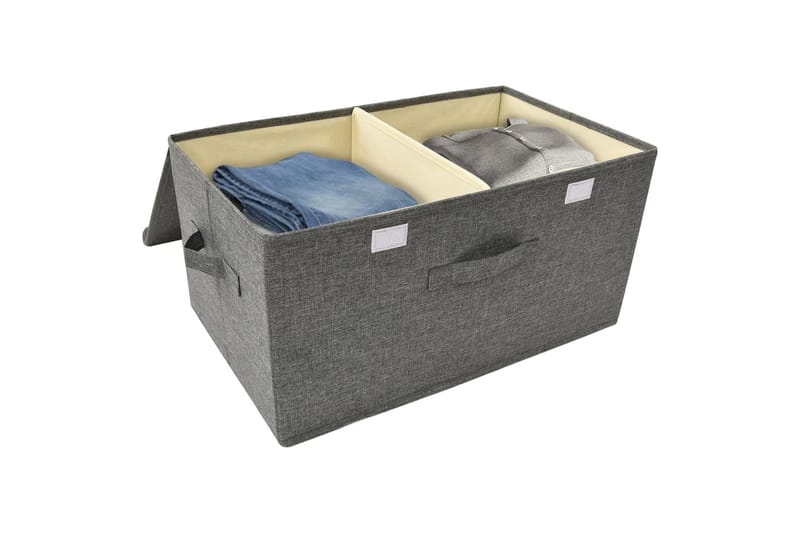 Säilytyslaatikot 2 kpl kangas 50x30x25 cm antrasiitti - Antrasiitti - Säilytys - Piensäilytys - Säilytyslaatikko