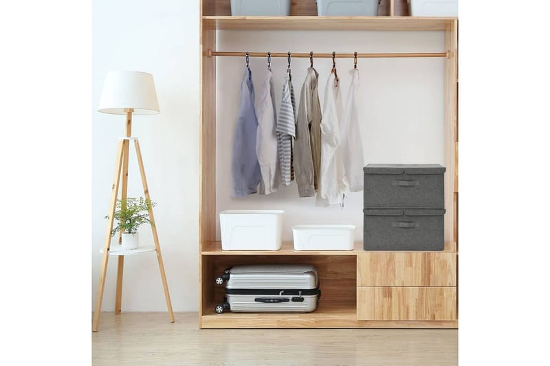 Säilytyslaatikot 2 kpl kangas 50x30x25 cm antrasiitti - Antrasiitti - Säilytys - Piensäilytys - Säilytyslaatikko