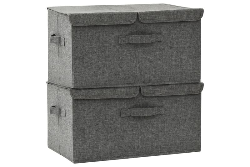Säilytyslaatikot 2 kpl kangas 50x30x25 cm antrasiitti - Antrasiitti - Säilytys - Piensäilytys - Säilytyslaatikko
