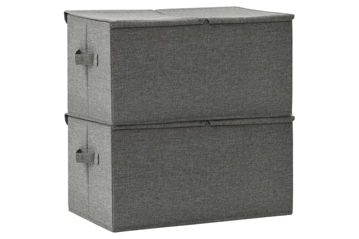 Säilytyslaatikot 2 kpl kangas 50x30x25 cm antrasiitti - Antrasiitti - Säilytyslaatikko - Laatikko