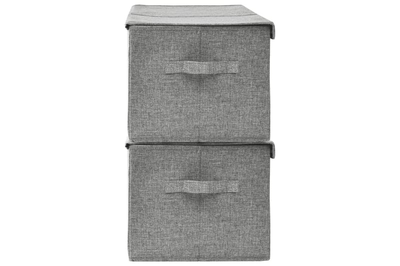 Säilytyslaatikot 2 kpl kangas 50x30x25 cm harmaa - Harmaa - Säilytys - Piensäilytys - Säilytyslaatikko