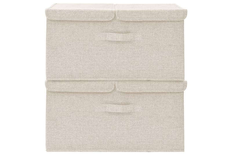 Säilytyslaatikot 2 kpl kangas 50x30x25 cm kerma - Kerma - Säilytys - Piensäilytys - Säilytyslaatikko