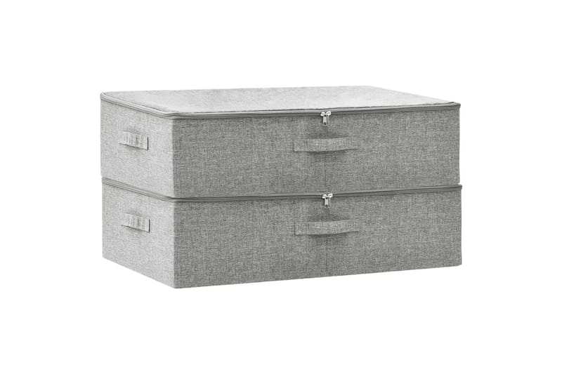 Säilytyslaatikot 2 kpl kangas 70x40x18 cm harmaa - Harmaa - Säilytys - Piensäilytys - Säilytyslaatikko