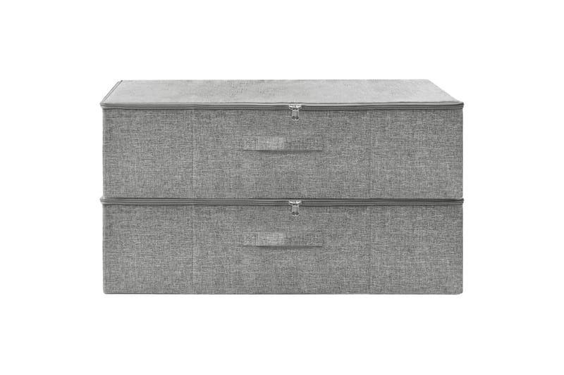 Säilytyslaatikot 2 kpl kangas 70x40x18 cm harmaa - Harmaa - Säilytys - Piensäilytys - Säilytyslaatikko