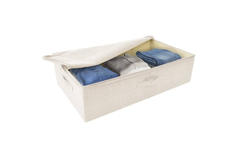 Säilytyslaatikot 2 kpl kangas 70x40x18 cm kerma - Kerma - Säilytys - Piensäilytys - Säilytyslaatikko