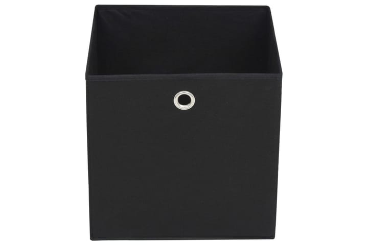 Säilytyslaatikot 4 kpl kuitukangas 28x28x28 cm musta - Musta - Säilytyslaatikko - Laatikko
