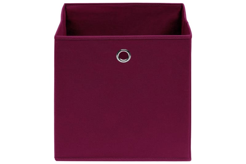 Säilytyslaatikot 4 kpl kuitukangas 28x28x28 cm tummanpunaine - Punainen - Säilytys - Piensäilytys - Säilytyslaatikko