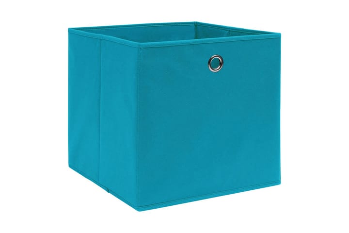 Säilytyslaatikot 4 kpl kuitukangas 28x28x28 cm vaaleansinine - Sininen - Säilytyslaatikko - Laatikko