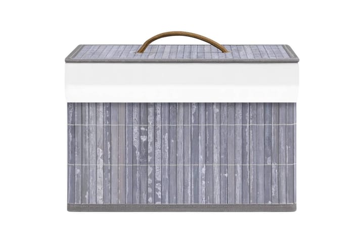 Säilytyslaatikot bambu 4 kpl harmaa - Harmaa - Säilytyslaatikko - Laatikko