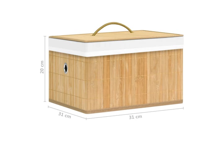 Säilytyslaatikot bambu 4 kpl - Ruskea - Säilytyslaatikko - Laatikko