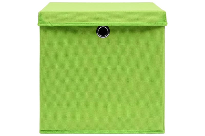 Säilytyslaatikot kansilla 10 kpl 28x28x28 cm vihreä - Vihreä - Säilytys - Piensäilytys - Säilytyslaatikko