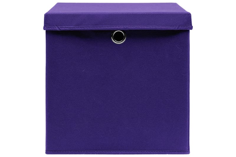 Säilytyslaatikot kansilla 10 kpl 28x28x28 cm purppura - Purppura - Säilytys - Piensäilytys - Säilytyslaatikko
