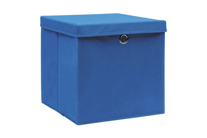 Säilytyslaatikot kansilla 4 kpl 28x28x28 cm sininen - Sininen - Laatikko - Säilytyslaatikko