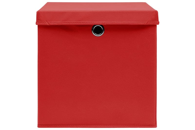 Säilytyslaatikot kansilla 4 kpl 28x28x28 cm punainen - Punainen - Säilytys - Piensäilytys - Säilytyslaatikko