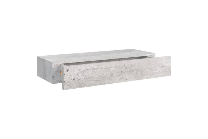Seinälaatikkohylly betoninharmaa 60x23,5x10 cm MDF - Harmaa - Säilytyslaatikko - Laatikko