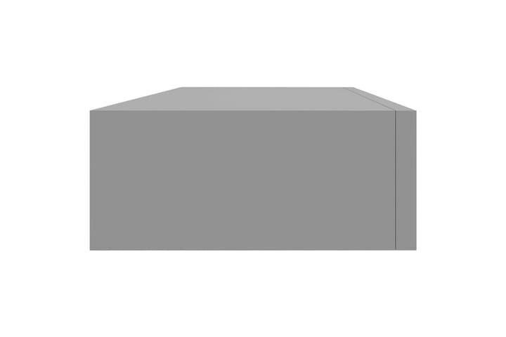 Seinälaatikkohylly harmaa 60x23,5x10 cm MDF - Harmaa - Säilytyslaatikko - Laatikko