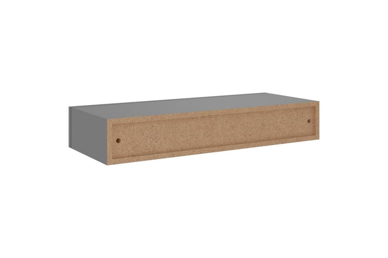 Seinälaatikkohylly harmaa 60x23,5x10 cm MDF - Harmaa - Säilytys - Piensäilytys - Säilytyslaatikko