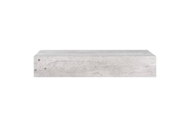 Seinälaatikkohyllyt 2 kpl betoninharmaa 60x23,5x10 cm MDF - Harmaa - Laatikko - Säilytyslaatikko