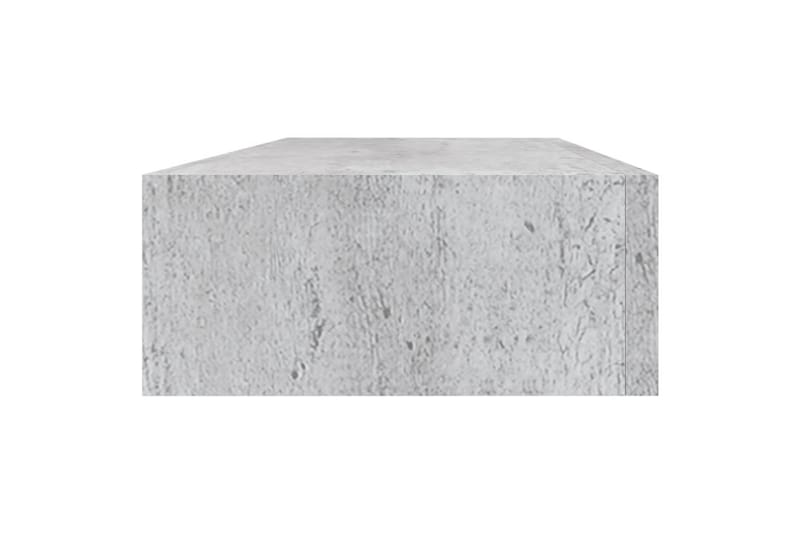 Seinälaatikkohyllyt 2 kpl betoninharmaa 60x23,5x10 cm MDF - Harmaa - Säilytys - Piensäilytys - Säilytyslaatikko