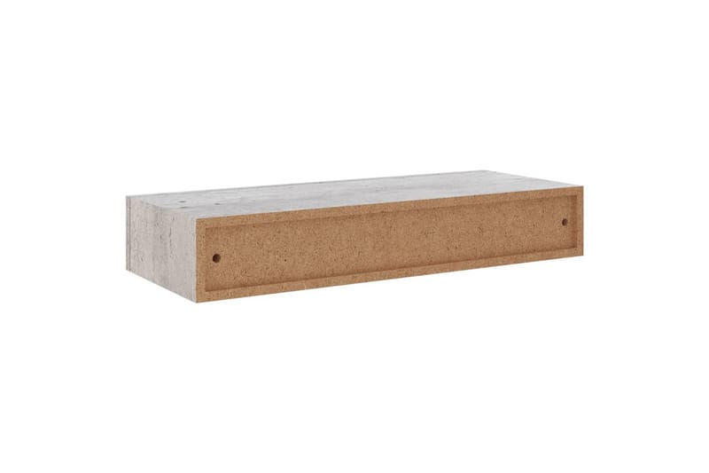 Seinälaatikkohyllyt 2 kpl betoninharmaa 60x23,5x10 cm MDF - Harmaa - Säilytys - Piensäilytys - Säilytyslaatikko