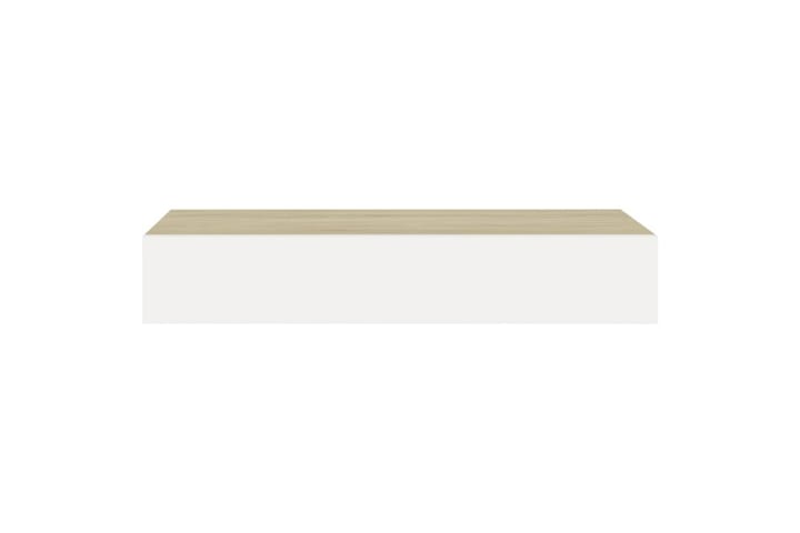 Seinälaatikkohyllyt 2 kpl tammi ja valkoinen 60x23,5x10 cm - Harmaa - Säilytyslaatikko - Laatikko