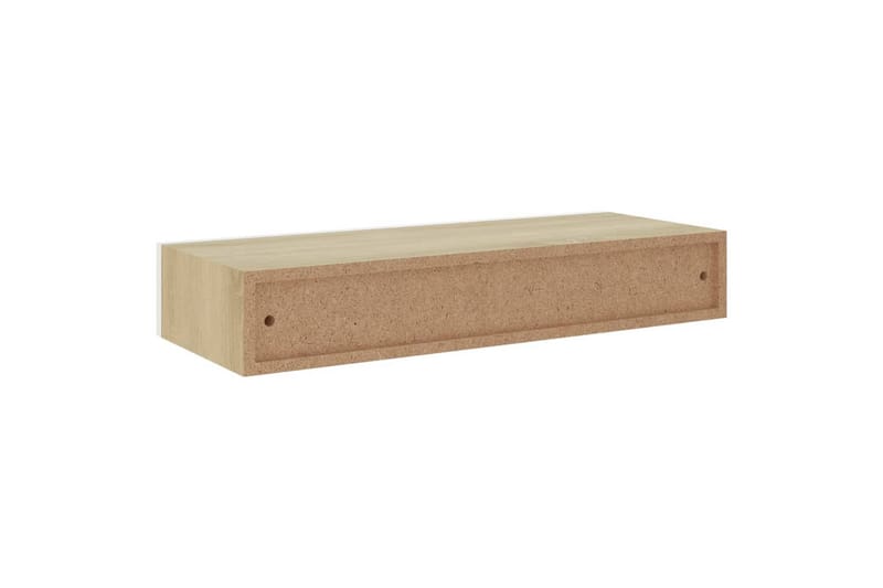 Seinälaatikkohyllyt 2 kpl tammi ja valkoinen 60x23,5x10 cm - Harmaa - Säilytys - Piensäilytys - Säilytyslaatikko