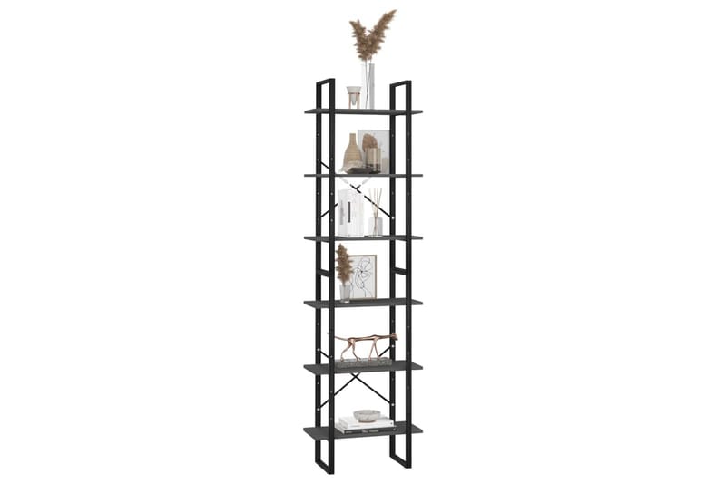 Varastohyllyt 2 kpl harmaa 60x30x210 cm lastulevy - Harmaa - Säilytys - Piensäilytys - Säilytyslaatikko