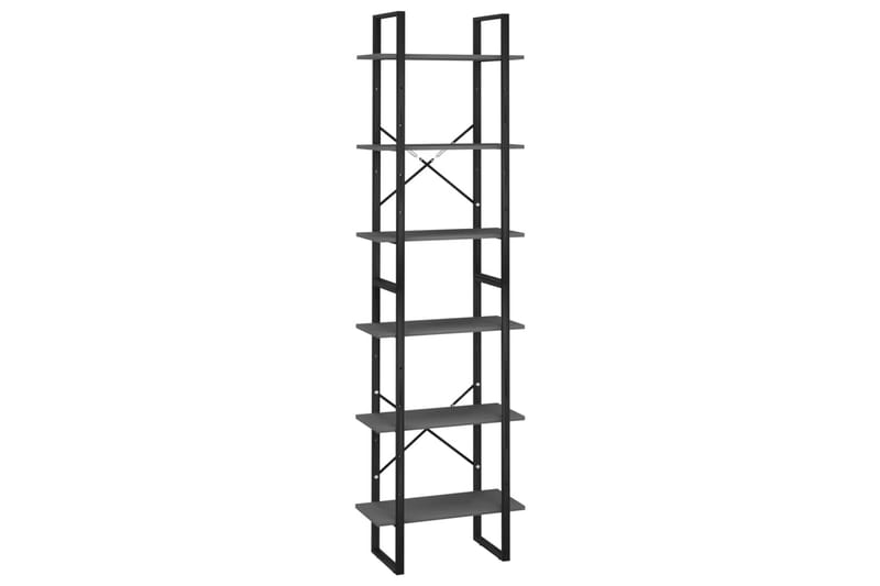 Varastohyllyt 2 kpl harmaa 60x30x210 cm lastulevy - Harmaa - Säilytys - Piensäilytys - Säilytyslaatikko