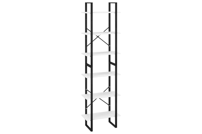 Varastohyllyt 2 kpl valkoinen 60x30x210 cm lastulevy - Valkoinen - Säilytys - Piensäilytys - Säilytyslaatikko