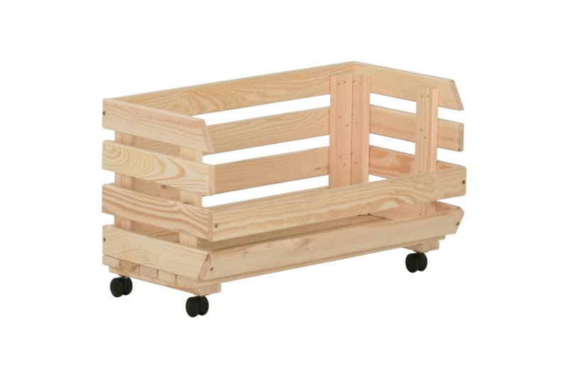 Vihanneskärry 37x30x80 cm täysi mänty - Ruskea - Säilytys - Piensäilytys - Säilytyslaatikko