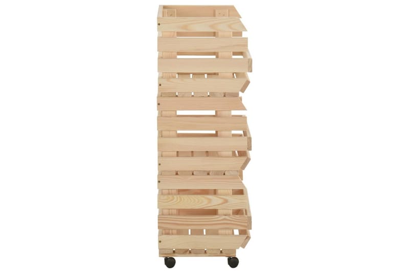 Vihanneskärry 57x30x80 cm täysi mänty - Ruskea - Säilytys - Piensäilytys - Säilytyslaatikko