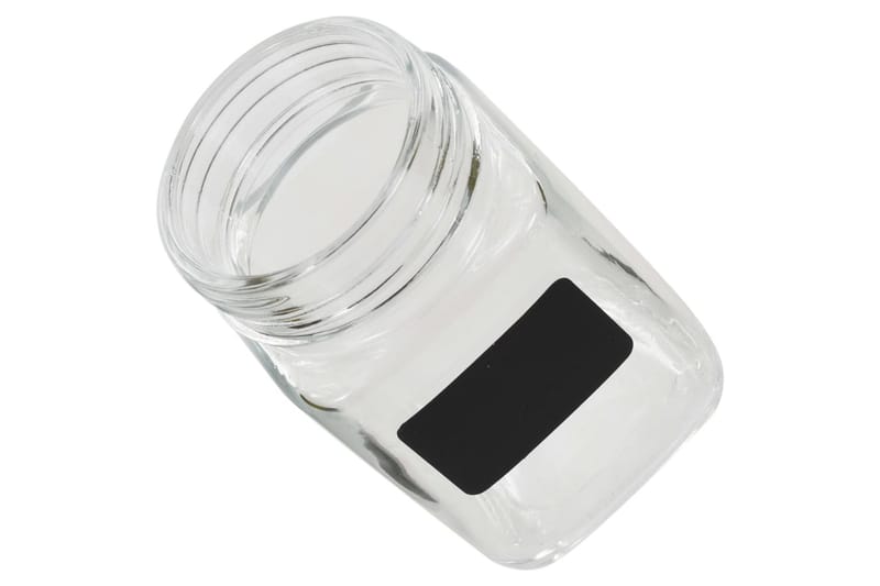 Säilytyspurkit tarroilla 12 kpl 300 ml - Läpinäkyvä - Säilytys - Piensäilytys