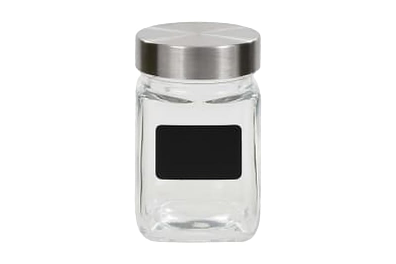 Säilytyspurkit tarroilla 24 kpl 300 ml - Läpinäkyvä - Säilytys - Piensäilytys