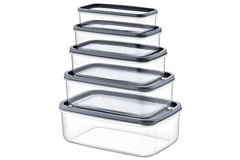 Säilytyslaatikko (10 kappaletta) Quantis Läpinäkyvä - Norsunluunvalkoinen - Säilytys - Piensäilytys - Säilytyspurkki - Säilytysrasia