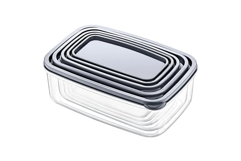 Säilytyslaatikko (10 kappaletta) Quantis Läpinäkyvä, Norsunluunvalkoinen