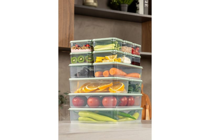 Säilytyslaatikko (18 kappaletta) Soyam 18 Minttu - Mintunvihreä - Säilytys - Piensäilytys - Säilytyspurkki - Säilytysrasia