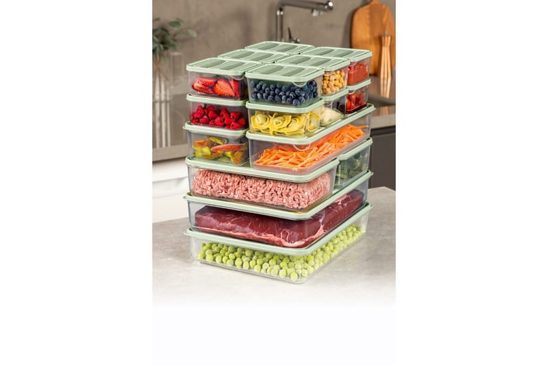 Säilytyslaatikko (18 kappaletta) Soyam 18 Minttu, Mintunvihreä